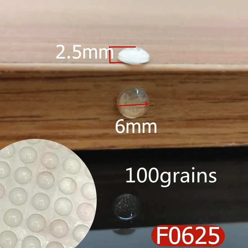 

Silicone Rubber Bumpers 6x2.5mm Damper Pads 100 Grains Self Adhesive Soft Transparent Anti Slip Shock Absorber Feet Clear Damper