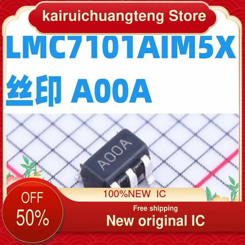 

10 шт., LMC7101AIM5, LMC7101AIM5X, экранная печать, AOOA SOT23-5, операционный усилитель, IC-чип, новый оригинальный на руку