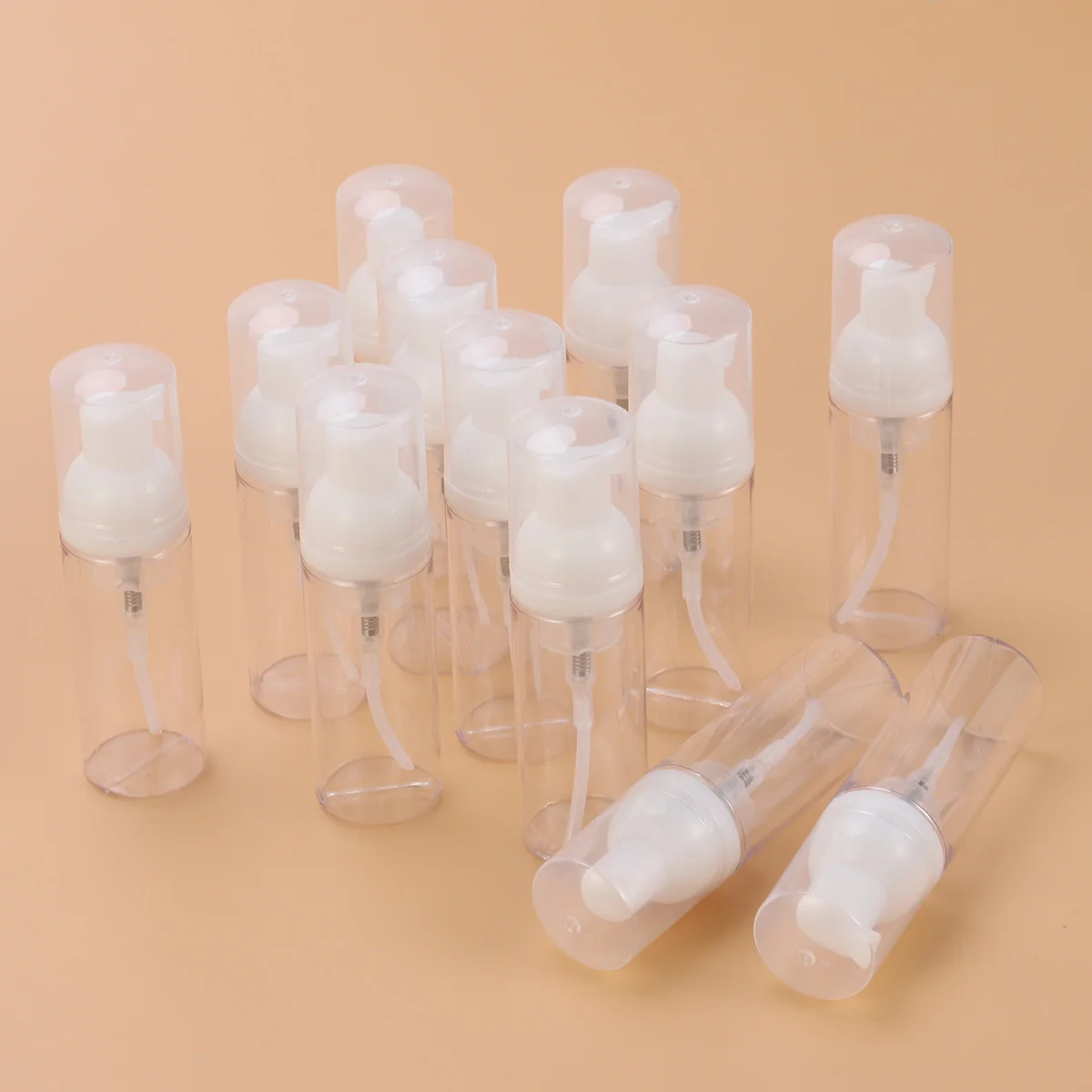 

12 шт 60 мл бутылка для пены косметический диспенсер для шампуней очищающее средство для лица жидкое мыло (прозрачный)