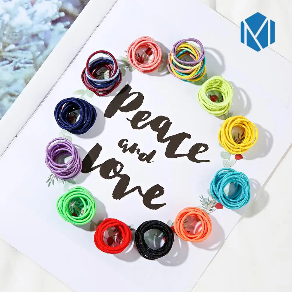 Резинки для волос из нейлона 3 см 60/120 шт./Лот яркие цвета безопасные эластичные