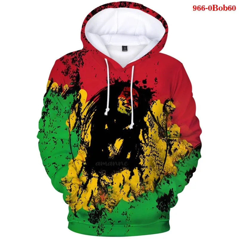 

Bob Marley 3D Hoodies Men Clothes Oversized Hoodie Streetwear Sweatshirt Hip Pop Hoody Gothic Woman Sweatshirts Bob Marley Tops