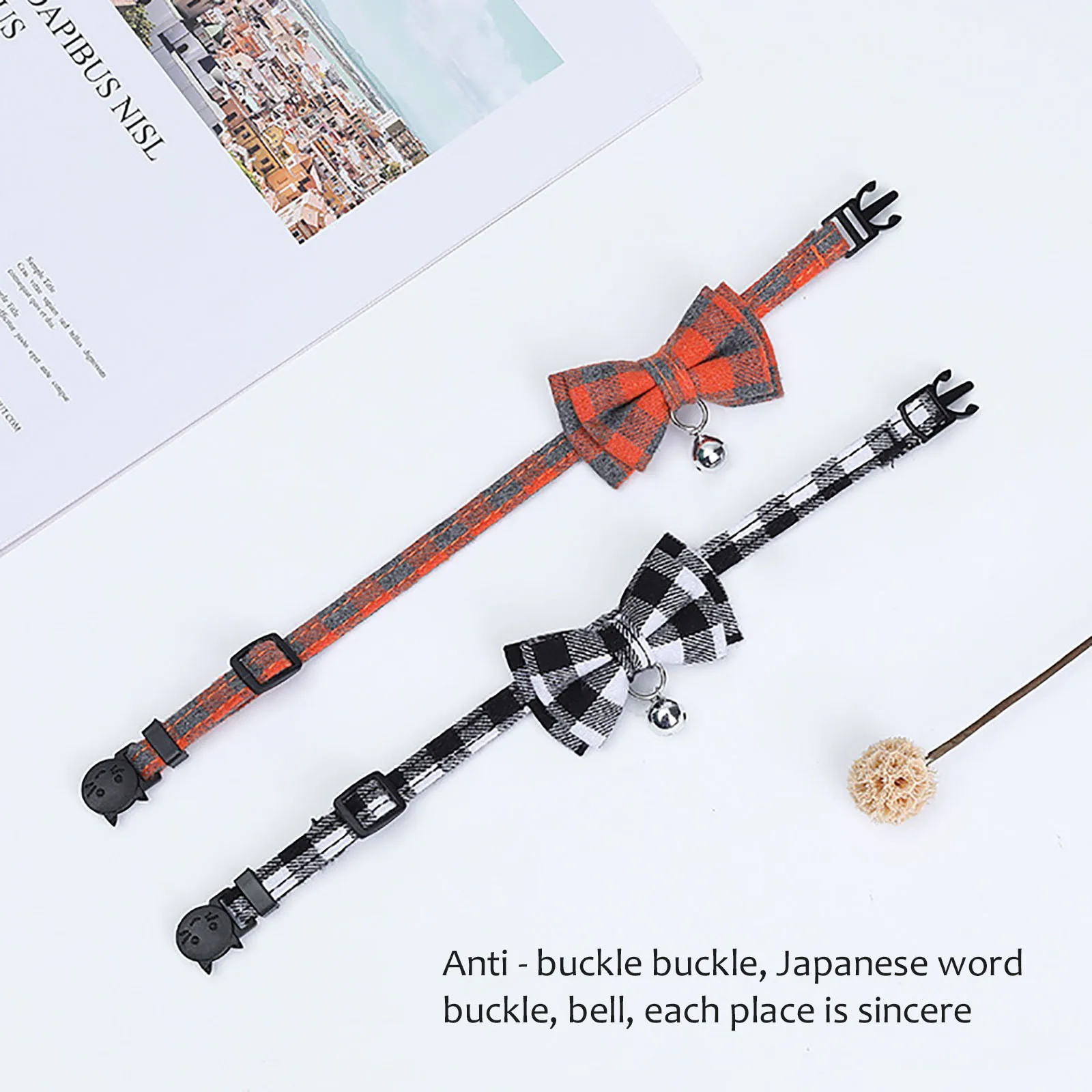 Ошейник для домашних животных Британский клетчатый бант ошейник кошек собак с