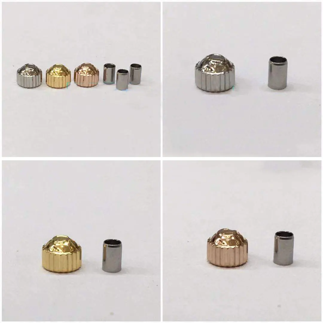 Stainless Steel Crowns For Old Style Constellation lady Watch , Watch Accessories 3.3mm
