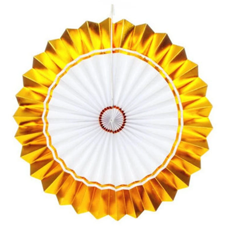 8 шт./компл. набор фанатов из золотой бумаги вечерние DIY украшения Висячие кулоны