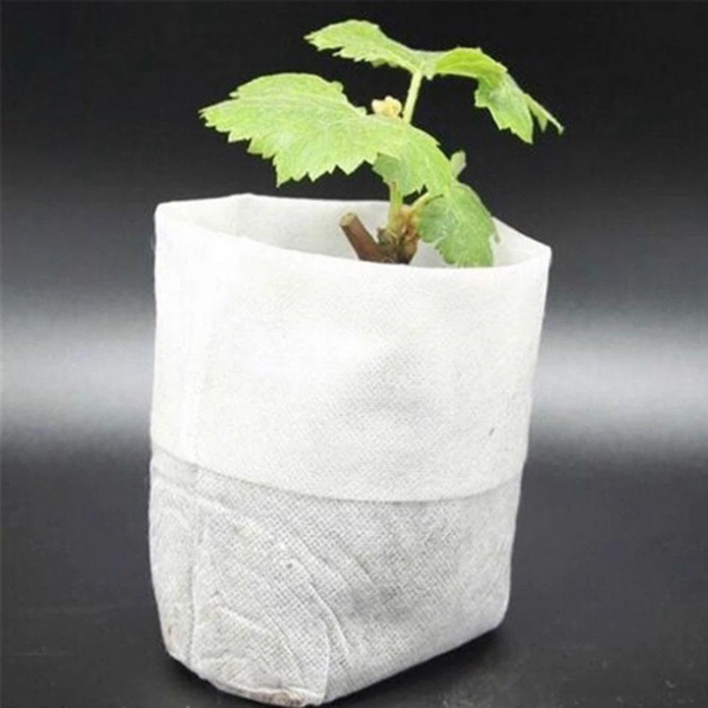 

100pcs/set Seedling Raising Bag Nursery Pot Plant Flowers Pouch Garden Supply 4 Size Non-woven Grow Bags Garden Pots & Planters