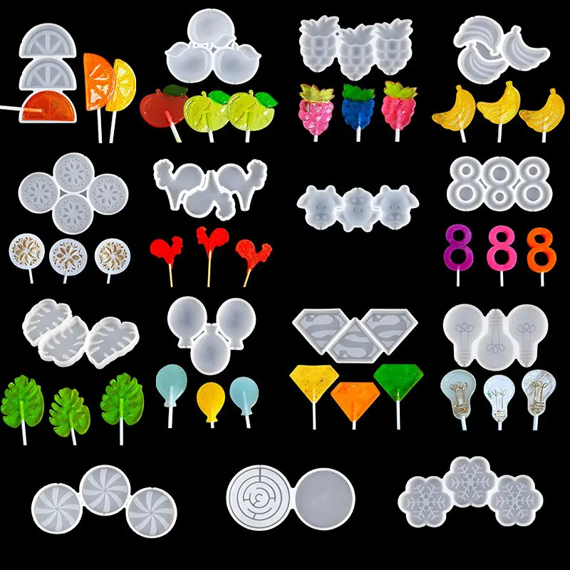 

Epoxy Mold DIY Chocolate Coral Lollipop Cheese Silicone Mold Cake Decoration Accessories Baking Accessories
