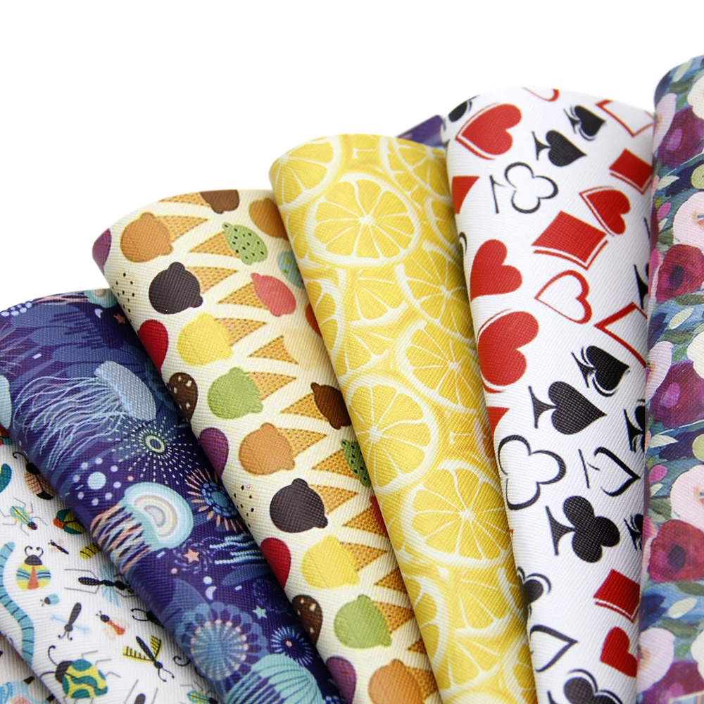 Дэвид Энджи 20*33 см с цветочным узором ананас лимон Синтетическая кожа ткань 1 шт DIY