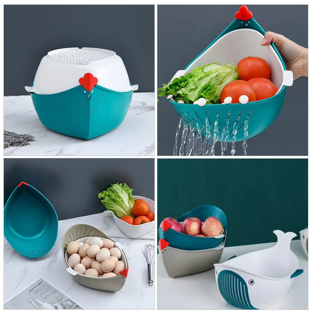 

1pc Food Washing Drying Basket Creative Kitchen Fruit Vegetable Drainer Basket
