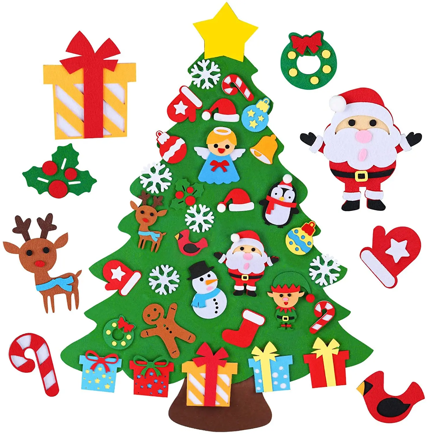 baby busy board diy felt christmas tree snowman xmas gift children montessori educational toys finger grasp sensory creative toy free global shipping