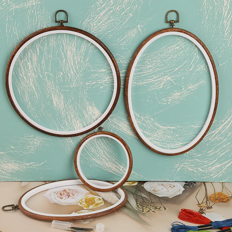 LMDZ вышивка круг деревянный обод кольцо Круглый Пластик DIY Искусство ремесло