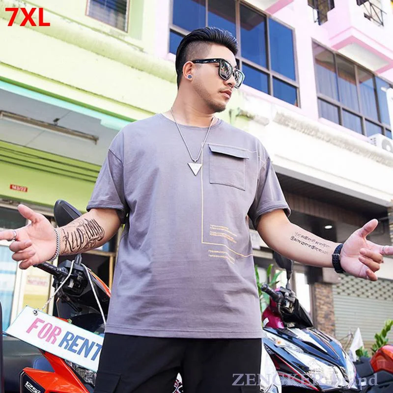 Мужская Летняя одежда большого размера брендовая футболка с принтом в виде