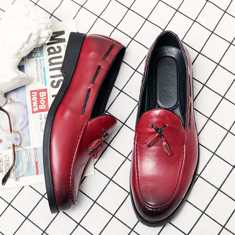 

Мужские туфли ручной работы на плоской подошве, размеры 38-48