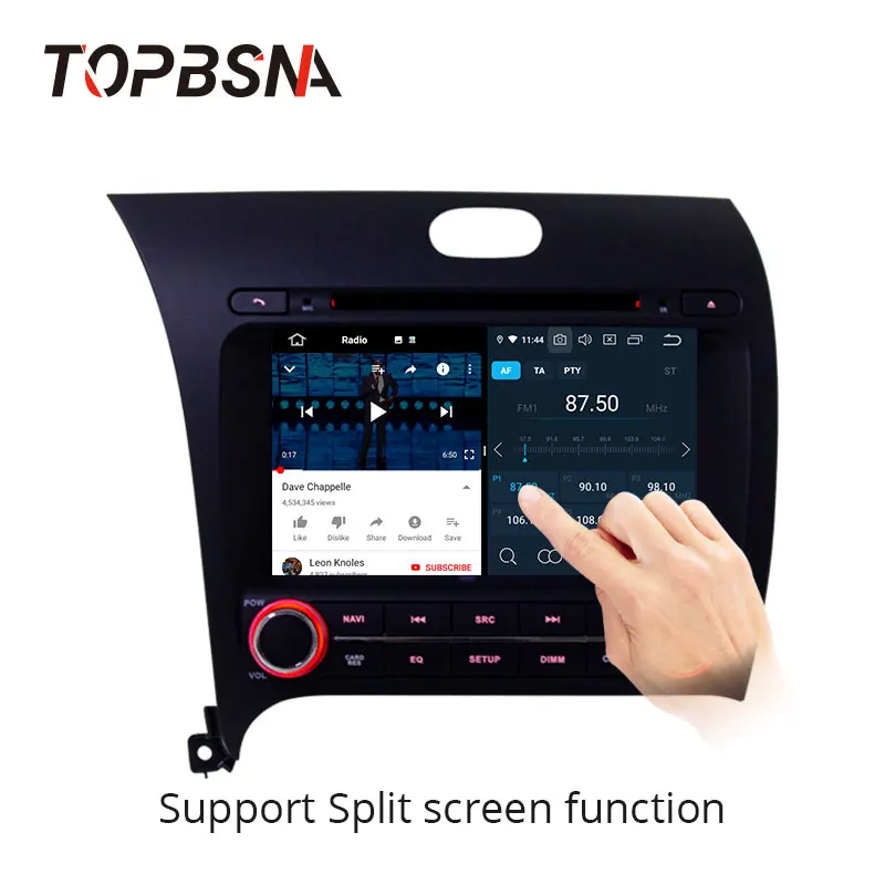 TOPBSNA Android 9,0 автомобильный DVD мультимедийный плеер для Kia CERATO K3 FORTE 2013 wifi автомобильный Радио плеер с gps-навигатором авто FM