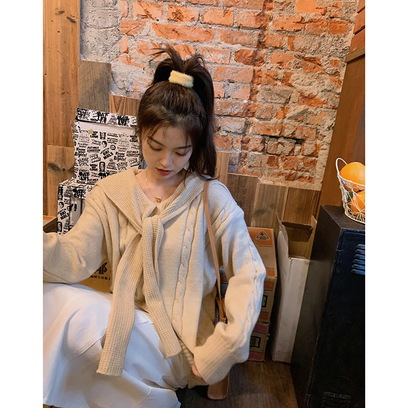 Кардиган Свитер женская одежда свободные и ленивые корейские студенческие