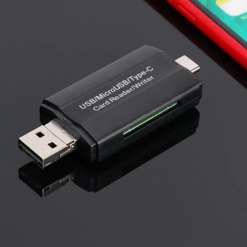 3 в 1 OTG кард-ридер type-C+ Micro USB+ USB2.0 для TF карты памяти Android высокоскоростной USB 2,0 Поддержка Windows MacOS или больше