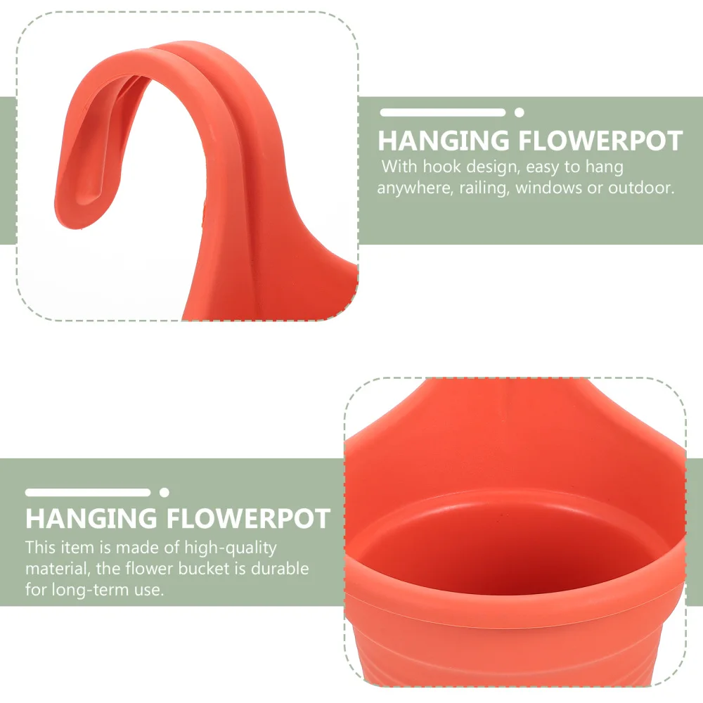 

Balcony Hanging Flower Bucket Creative Flowerpot Fence Plant Flower Pot
