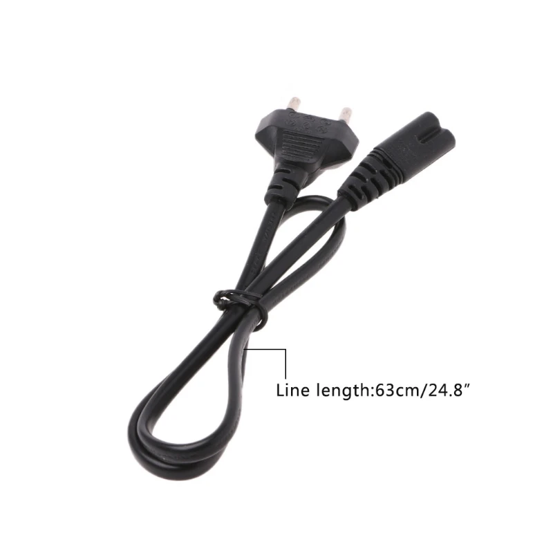

Black 2 Pin Prong EU to C7 Extension Cable Power Supply Cord European IEC Figure 8 AC Power Cable For XBOX PS4 Laptop LED Light
