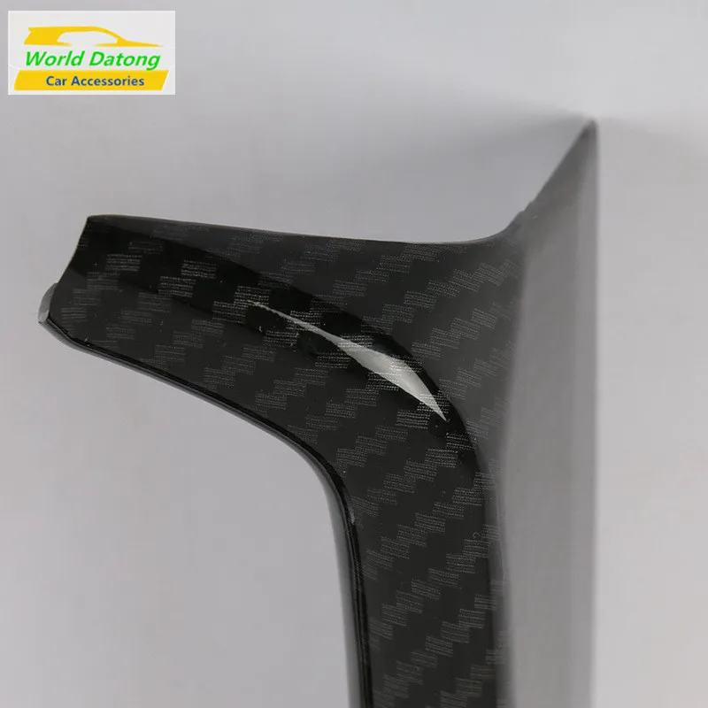 

Interior Rear Water Cup Holder Frame ABS Decoration Cover Carbon Fiber Drawing Trim 1pcsfor Toyota RAV4 2019 2020