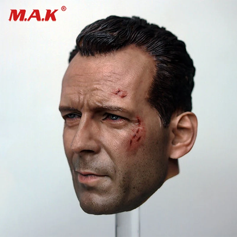 

1:6 scale Die Hard - John Mcclane Bruce Willis battle damage head model fit 12" body injured wounded face with blood model