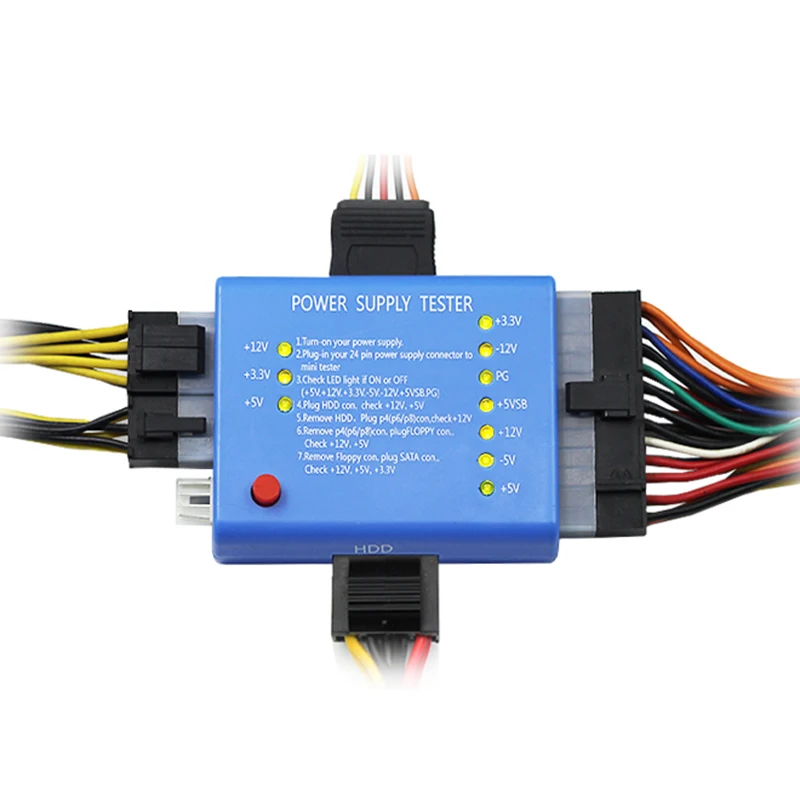 Тестер компьютерного блока питания с цифровым ЖК-дисплеем тестер ATX для
