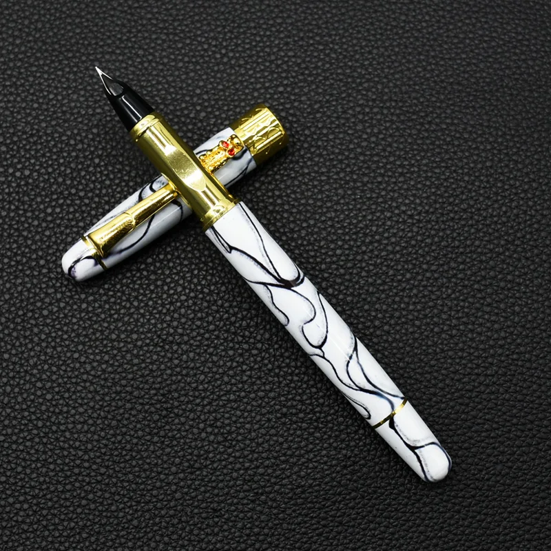 

1Pcs New YONGSHENG brand metal ink pen luxury dragon crystal business writing fountain penSchool office supplies