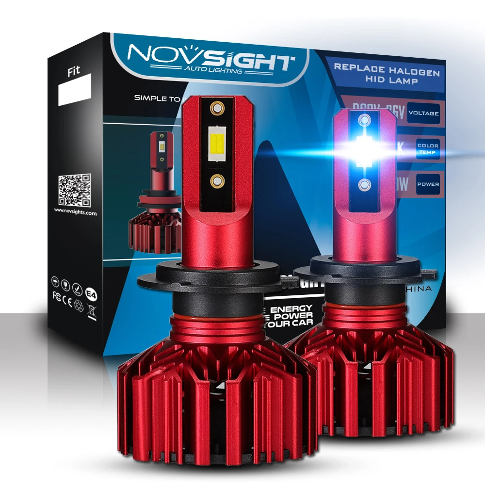 NOVSIGHT H7 Led H4 фары H11 LED H8 H1 H3 HB3 9005 HB4 9006 Turbo Светодиодная лампа для автомобильных фар 60