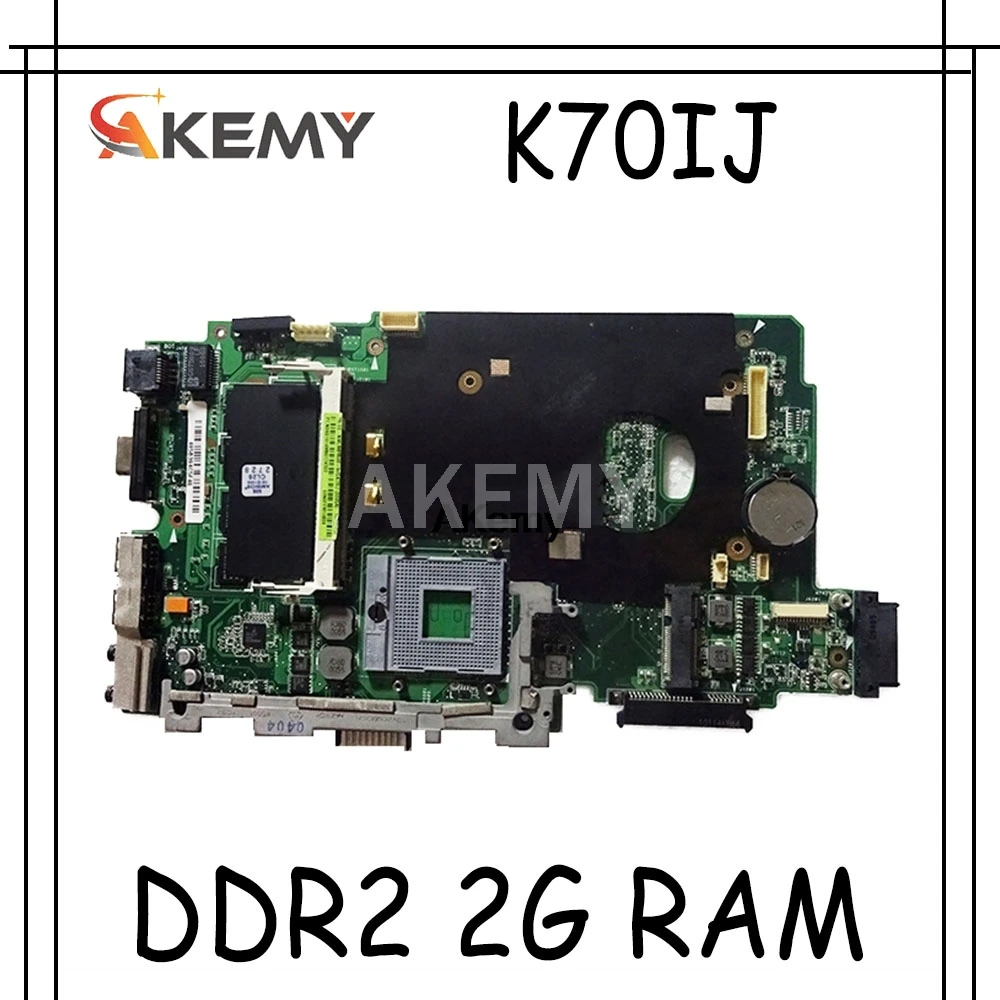 K70IJ материнская плата DDR2 2G RAM для ASUS K70I Материнская ноутбука Тест 100% OK | Компьютеры