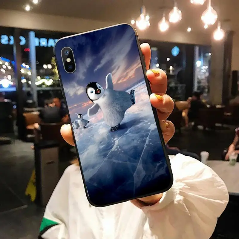 

Cute penguin happy feet pattern high quality luxury Phone Case for iPhone 11 12 pro XS MAX 8 7 6 6S Plus X 5S SE 2020 XR