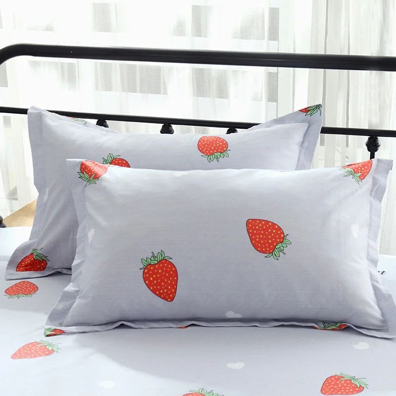 

Strawberry Bedding Set bed Sheet Pillowcase Blanket Cover Sets 100% Cotton mattress cover Girls Gift duvet cover sets bedclothes