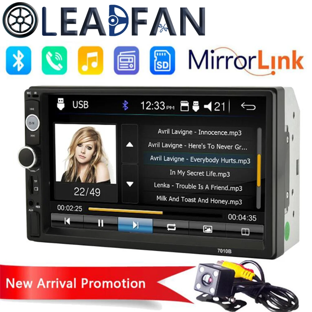 Автомобильный мультимедийный плеер Leadfan стерео система с 7 &quotсенсорным ЖК
