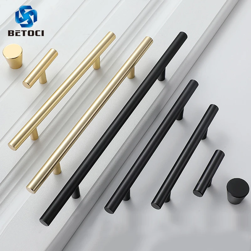 Дверная ручка BETOCI черная дверная мебельные ручки золотая для алюминиевого шкафа