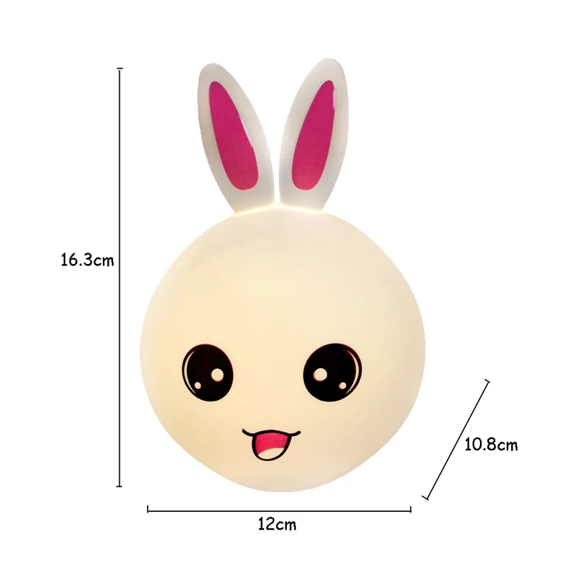 Силиконовая Настольная лампа с милым Кроликом настольная тачскрином и