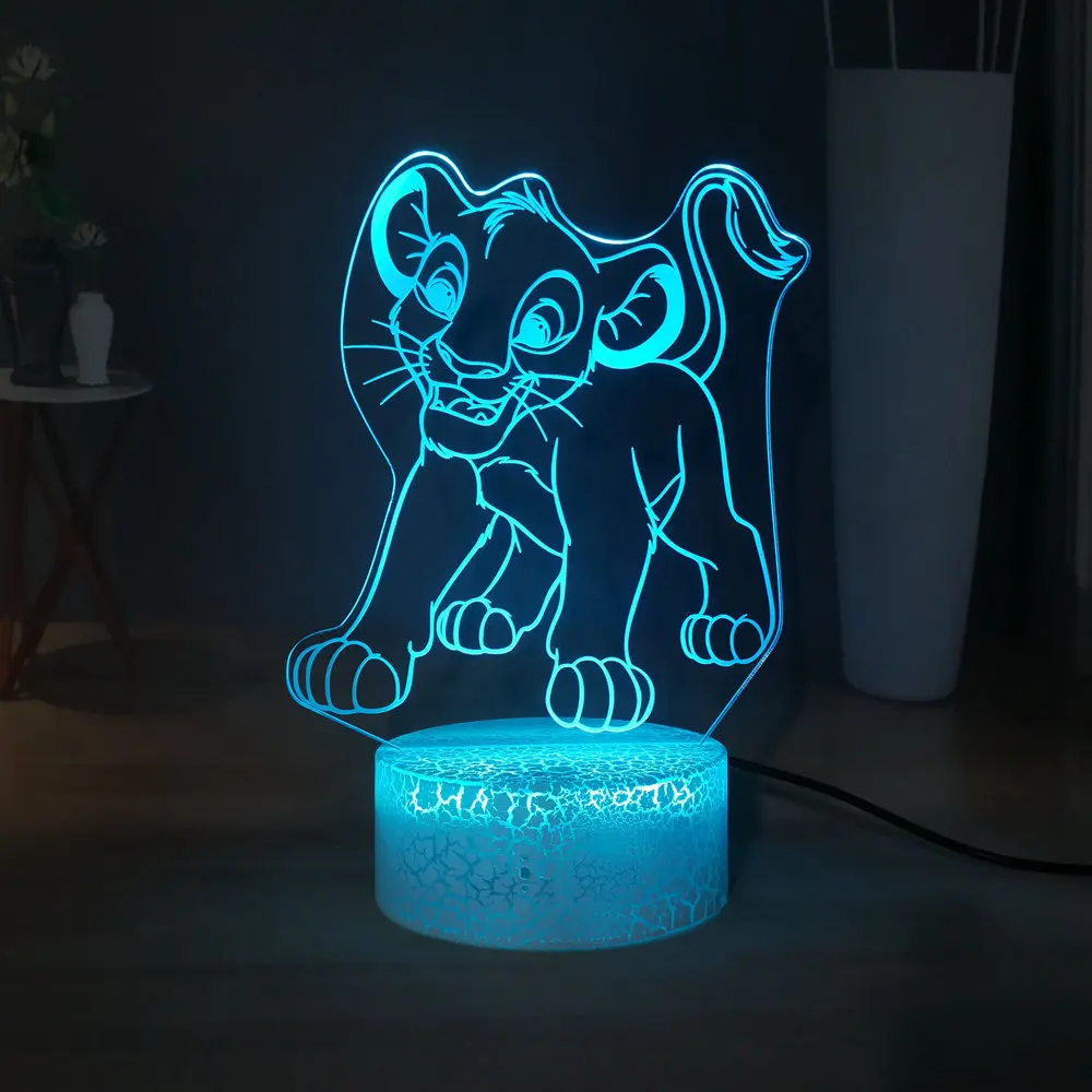 Новый светодиодный ночной Светильник Simba для детей украшение комнаты в виде