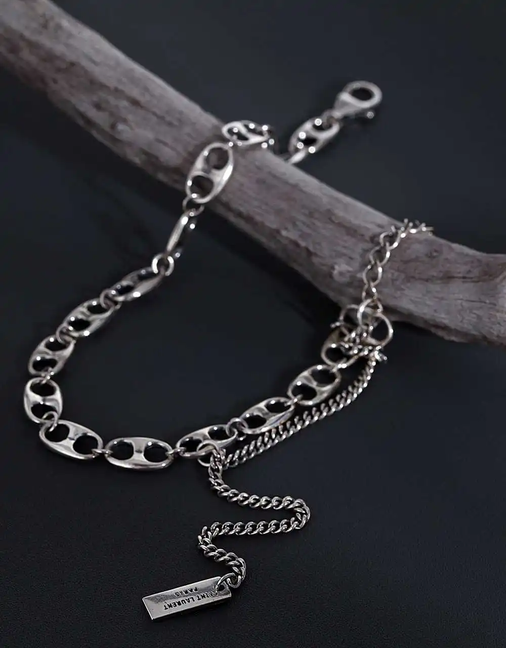 

925 Sterling Silver Bracelet Handmade Vintage Thai Silver Thick Chain Bracelet for Men Women Couples Jewelry Sterling Silver 925