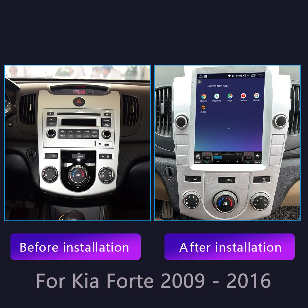 128gb android 11 5g ips touch screen car radio for kia fortemt cerato 2008 auto multimedia dvd player navigation gps headunit free global shipping