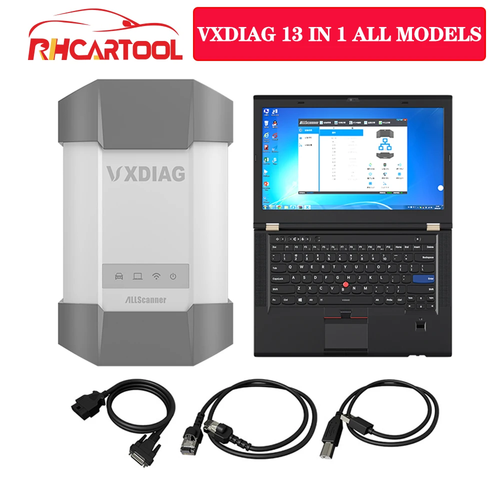 Диагностический сканер OBD2 VXDIAG ALLSCANNER 13 в 1 SE PRO для BMW Ford IDS Toyota TIS V15 C6 Benz GM GDS2