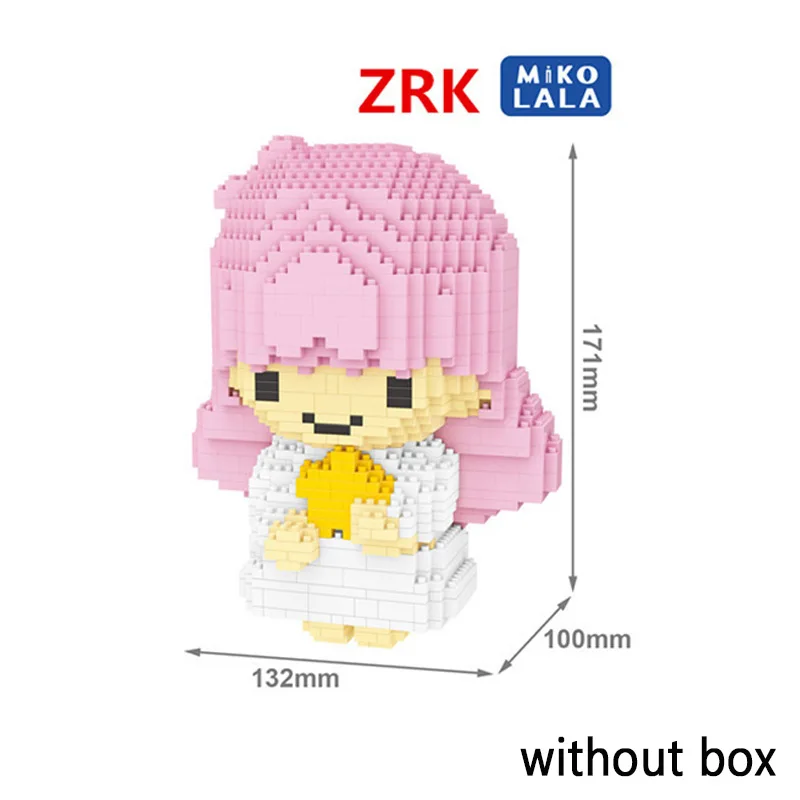 

Mini Cute Double Doll Cartoon Angel Game Gift Models Diamond Kids Block Plastic Building Cute Blocks Boys Educational Gift Toy