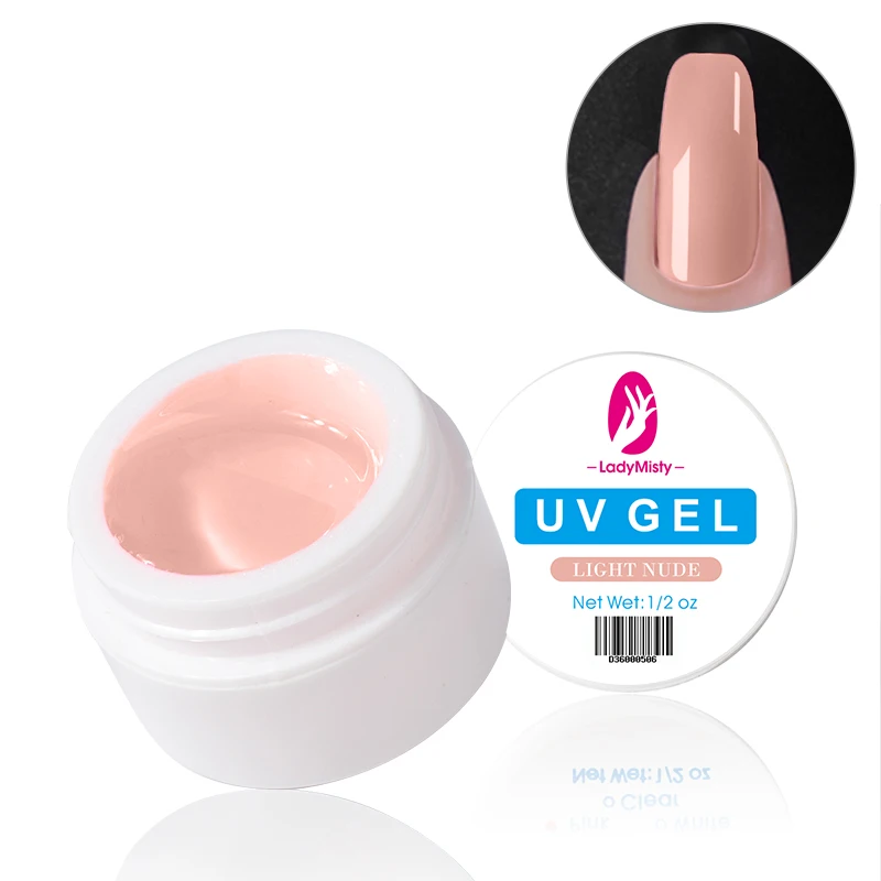Light Nude Гель для наращивания ногтей, 3 цвета, УФ-гель для наращивания, акриловый полигель для наращивания ногтей, Гель-лак для ногтей, художественный лак - Цвет: Light Nude