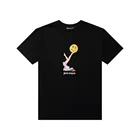 Футболка с короткими рукавами для женщин 2021 новые летние футболки с ангелом; KID для досуга для девочек, модные брендовые свободные средней длины Футболка