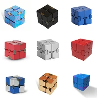 infinite magic cube aluminium cube toys premium metal magic infinite stress relief cube stress reliever for edc cube
