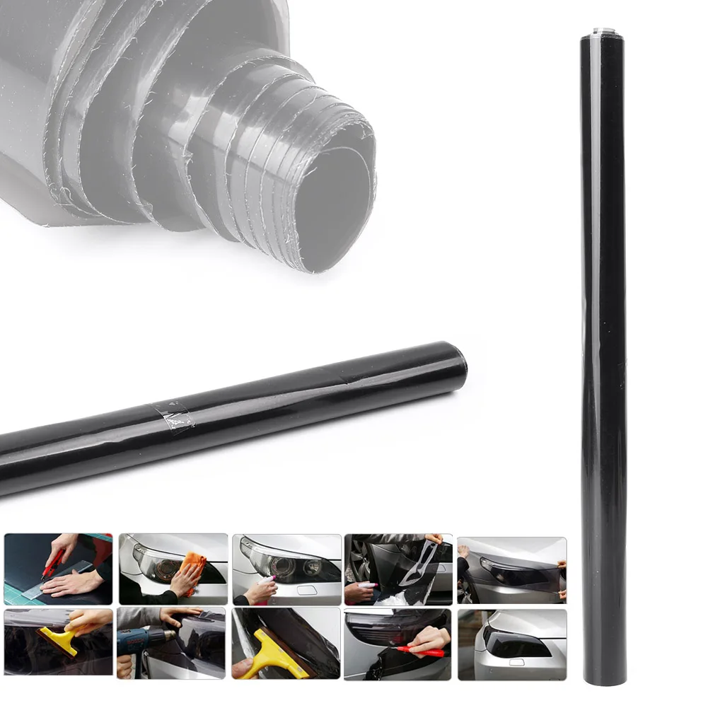 

1x Car Universal Head Light Headlamp Foglamp Waterproof Vinyl Tint Film Replacememt Auto Light Black Stickers Transmission Film