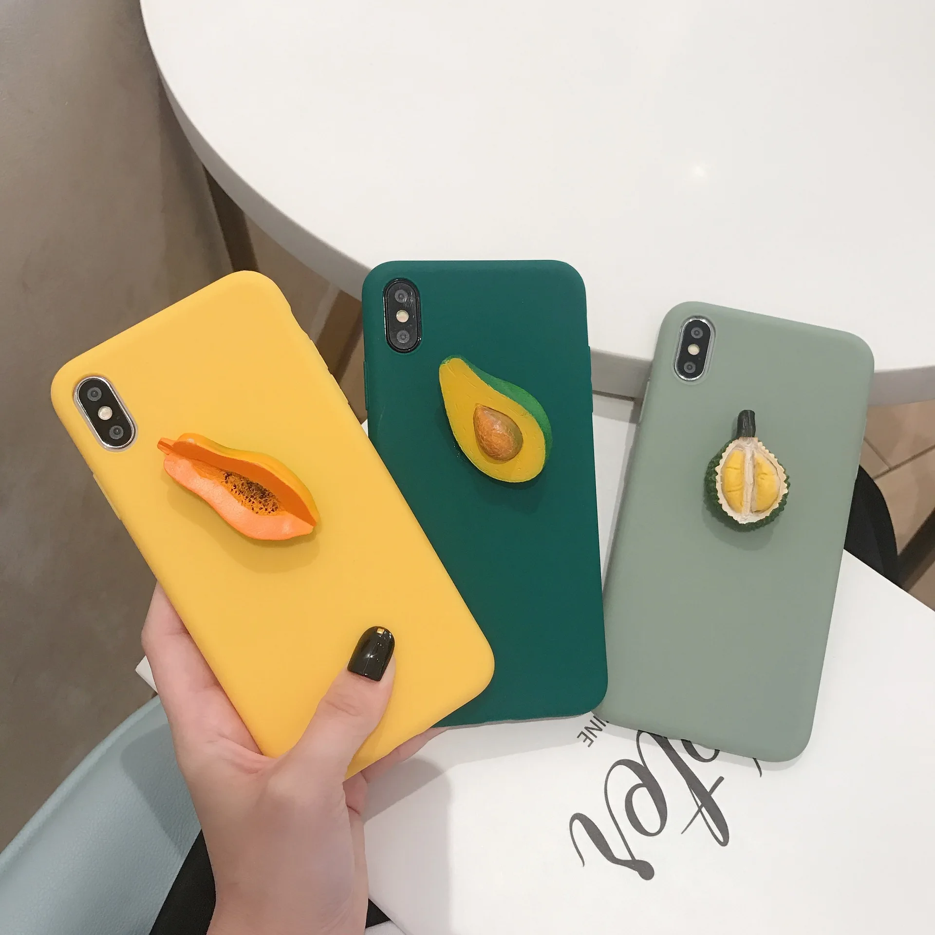 3D Авокадо Фрукты мультфильм чехол для iPhone X XR XS Max 6 6S Plus 7 8 TPU силиконовая задняя