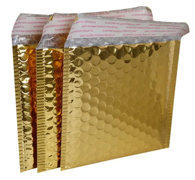

13*15cm+4cm Small Gold mailing bags, Sliver Aluminum bubble shipping bag, padded envelopes bubble mailers