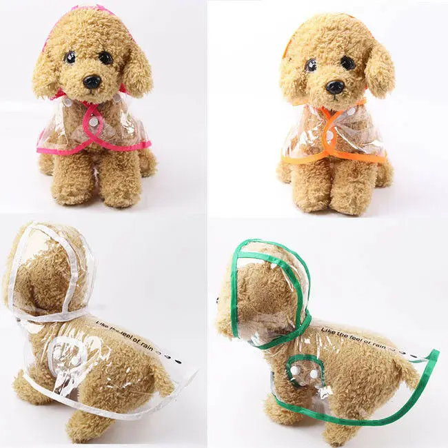 Новая мода собака Кот прозрачный Дождевой Плащ ПВХ Водонепроницаемый на