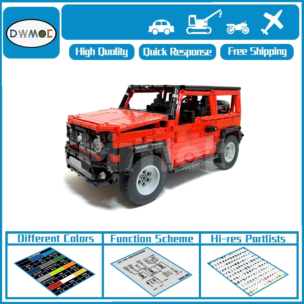 

Классический внедорожный автомобиль Moc-22687 jimni с двойным пультом дистанционного управления, Подарочная технология сращивания строительных ...