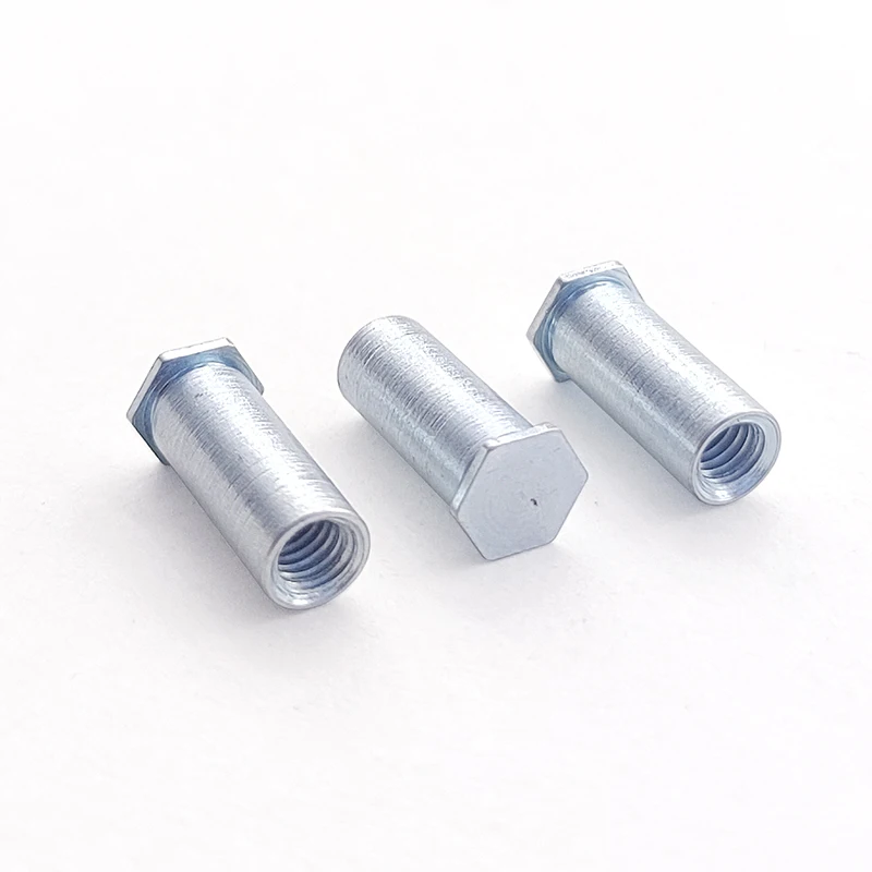 100 шт. оцинкованная гайка из углеродистой стали с отверстием под давлением 4/5/6/7/6 0