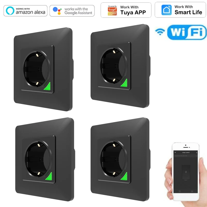 

Настенная смарт-розетка с таймером, 16 А, Wi-Fi