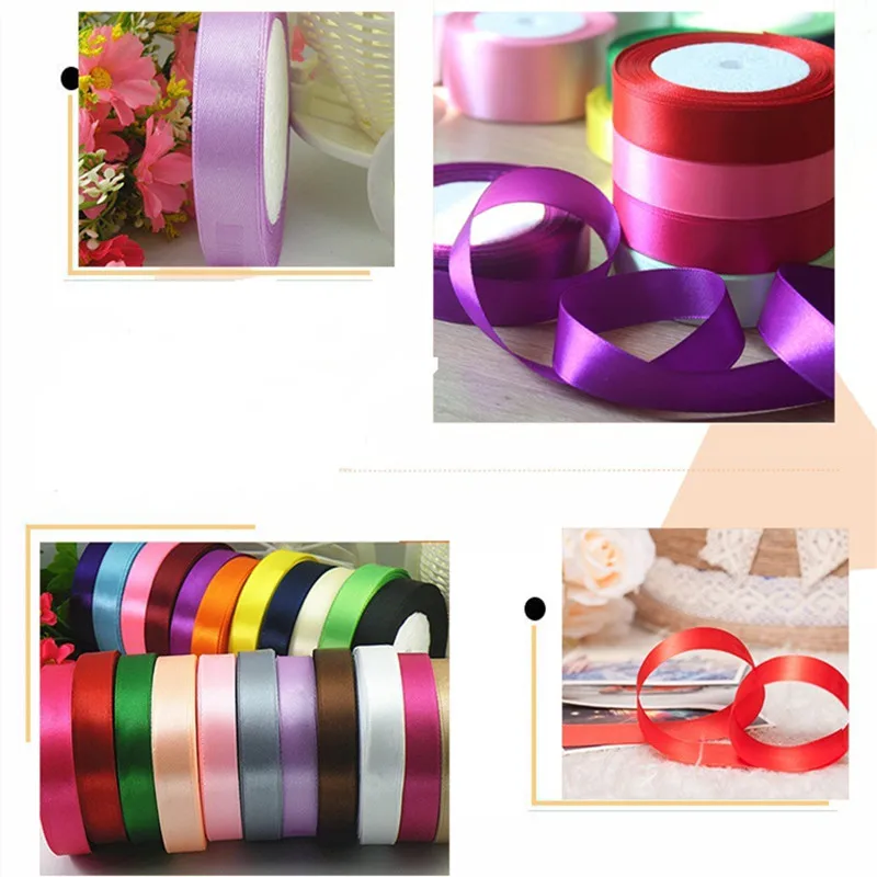 Лента атласная длина 22 м цвет в ассортименте 1 шт|Ленты для шитья| |