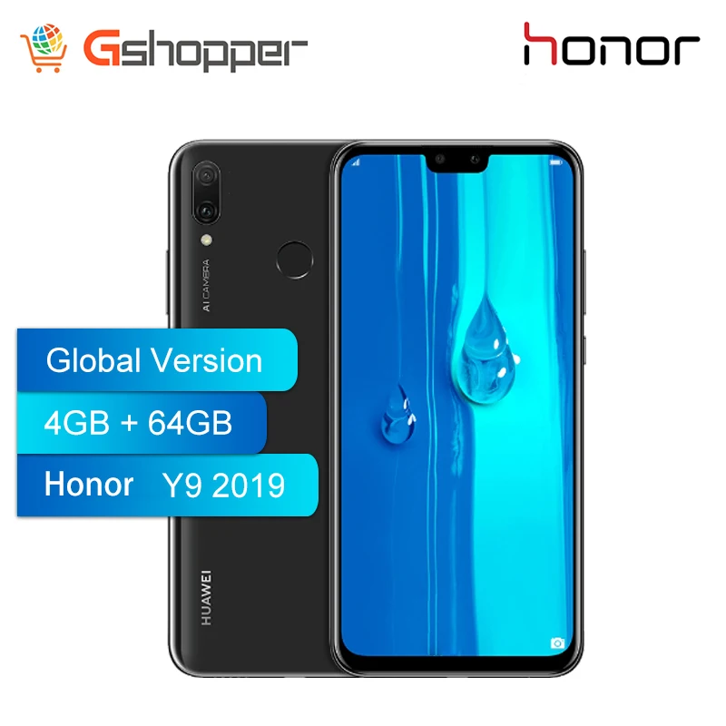 Глобальная версия Honor Y9 2019 Наслаждайтесь 9 plus смартфон 4 Гб 64 6 5 'ɿull Экран Octa Core
