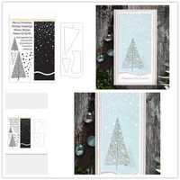 christmas trees metal cutting die and stamp set for diy scrapbooking album paper card handmade decoration craft template